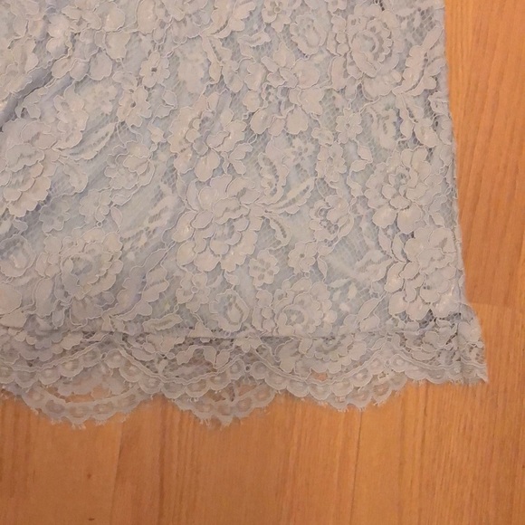 Bridesmaid Elegant Long BABY BLUE lace dress - Picture 5 of 5